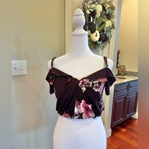 Express Floral Off-Shoulder Top - Size XS